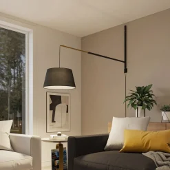 Lucande Væglamper|Pendellamper > væglampe Beleza, højde 150 cm, kan trækkes ud, tekstil