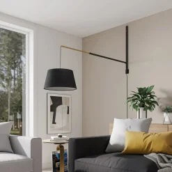 Lucande Væglamper|Pendellamper > væglampe Beleza, højde 150 cm, kan trækkes ud, tekstil