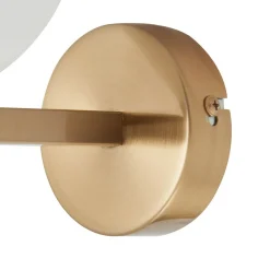 Lucande Væg- Og Spejllamper > -væglampe Bidolo, messingfarvet, glas, 12 cm, IP44