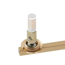 Lucande Væg- Og Spejllamper > -væglampe Bidolo, messingfarvet, glas, 12 cm, IP44