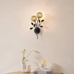 Lucande Gang|Væglamper > væglampe Evory, 30 cm, 2 lyskilder, sort/guld, G9