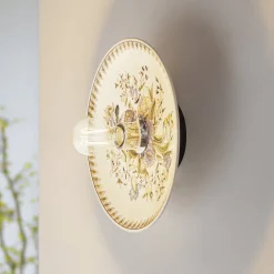 Lucande Væglamper|Væglamper > væglampe Faelira, pink/hvid, keramik
