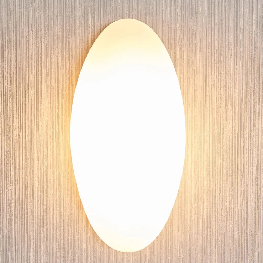 Væglamper ^ Lucande væglampe Jemima, 24 cm, glas, elliptisk