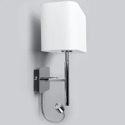 Lucande Væglamper|Væglamper > væglampe Jettka, højde 63 cm, læsearm, tekstil