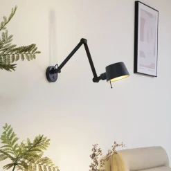 Lucande Arbejdsrum/Kontor|Væglamper > væglampe Silka, sort, metal, 9,5 cm høj