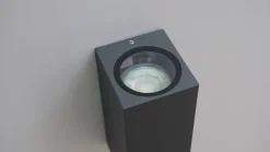 Lucande Terrassebelysning|Væglamper > vægspot Lavina, 17 cm, antracit, GU10, 2 lyskilder.