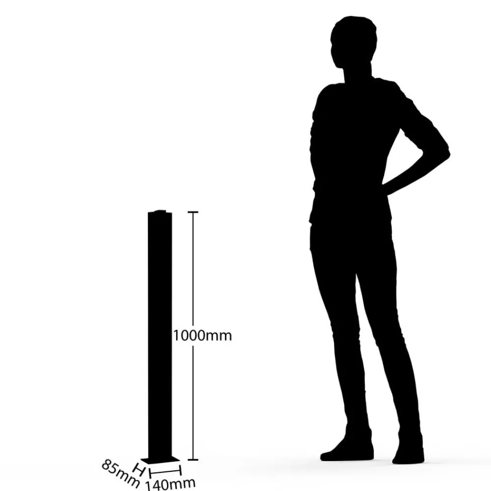 Lucande Gadebelysning Med Sensor|Terrassebelysning > Virgalia LED-vejlampe, bevægelsessensor, 100 cm, IP54