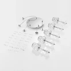 Pendellamper ^ Lucande Yasanie LED-pendellampe, 5 lyskilder, rund