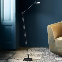 Gulvlamper|Gulvlamper ^ Luceplan Berenice gulvlampe sort, hvidt hoved