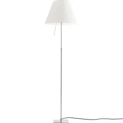 Luceplan Gulvlamper|Gulvlamper > Costanza gulvlampe D13t, aluminium/hvid