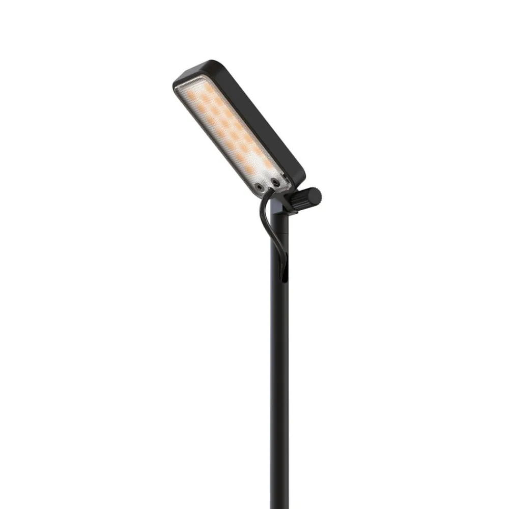 Gadebelysning ^ Luceplan LED-vejlampe Flia, 3 lyskilder, sort, plast