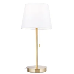 ORION Bordlamper > Ludwig bordlampe med USB-port, hvid/antik messing