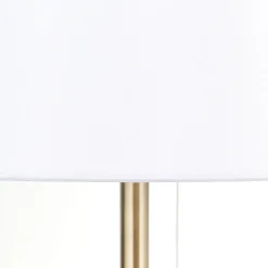 ORION Bordlamper > Ludwig bordlampe med USB-port, hvid/antik messing