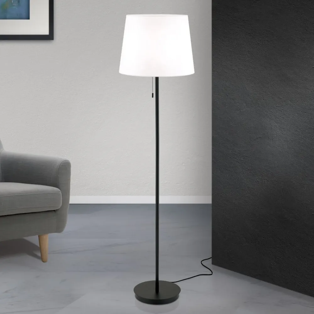 ORION Gulvlamper > Ludwig tekstilgulvlampe, mat sort