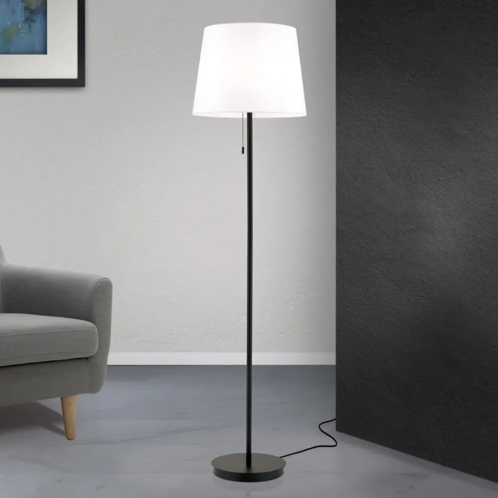 ORION Gulvlamper > Ludwig tekstilgulvlampe, mat sort
