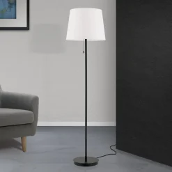 ORION Gulvlamper > Ludwig tekstilgulvlampe, mat sort