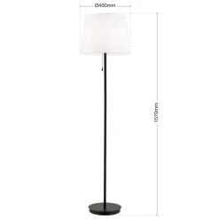 ORION Gulvlamper > Ludwig tekstilgulvlampe, mat sort