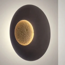 Væglamper ^ Holländer Luina LED-væglampe, Ø 80 cm, indvendig gylden