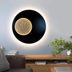 Væglamper ^ Holländer Luina LED-væglampe, Ø 80 cm, indvendig gylden