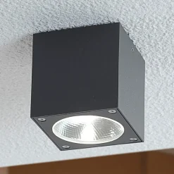 Lucande Udendørs Loftlamper > Lukas - terningeformet LED-udendørsloftslampe