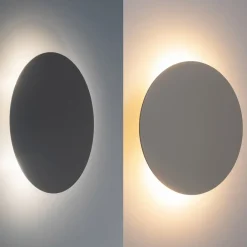 TK Lighting Væglamper|Væglamper > Luna væglampe, beige, indirekte lys, Ø 30 cm, stål
