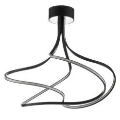 Loftlamper ^ Domiluce Lungo sort LED-loftlampe, højde 42 cm