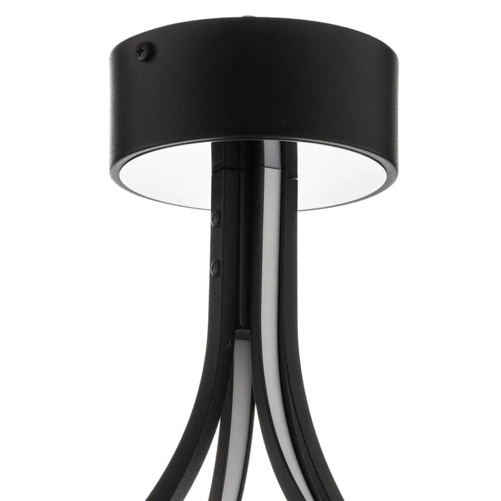 Loftlamper ^ Domiluce Lungo sort LED-loftlampe, højde 42 cm