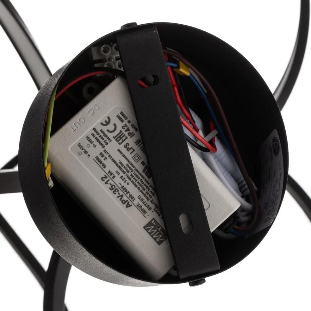 Loftlamper ^ Domiluce Lungo sort LED-loftlampe, højde 42 cm