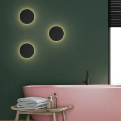 TK Lighting Væglamper|Væglamper > Lunia New væglampe, sort, Ø 20 cm