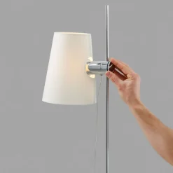 FARO BARCELONA Gulvlamper|Gulvlamper > Lupe gulvlampe med justerbar tekstilskærm