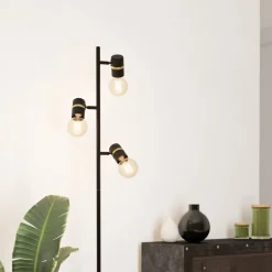 EGLO Gulvlamper|Gulvlamper > Lurone gulvlampe, sort, tre pærer