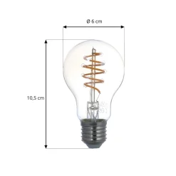 LUUMR Dæmpbar Led-Pære|Filament Pære > LED-pære, E27 A60 4,9W, smart, klar, ravfarvet