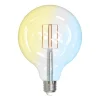 Dæmpbar Led-Pære|Filament Pære ^ LUUMR LED-pære, E27 G125 7W, klar, smart
