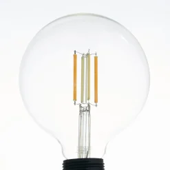 Dæmpbar Led-Pære|Filament Pære ^ LUUMR LED-pære, E27 G125 7W, klar, smart
