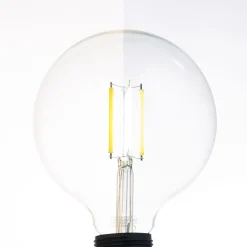 Dæmpbar Led-Pære|Filament Pære ^ LUUMR LED-pære, E27 G125 7W, klar, smart