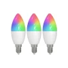 Dæmpbar Led-Pære|Smarte Lyskilder ^ LUUMR Smart E14 4,9W CCT RGB ZigBee Tuya Hue 3-delt