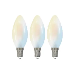 LUUMR Dæmpbar Led-Pære|Filament Pære > Smart LED-dråbepære sæt med 3 E14 4,2W CCT klar Tuya