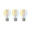 Dæmpbar Led-Pære|Filament Pære ^ LUUMR Smart LED E27 A60 7W ZigBee Philips Hue sæt med 3 stk