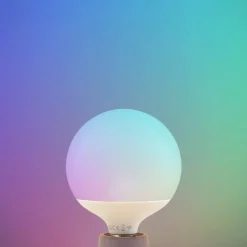 LUUMR Dæmpbar Led-Pære|Smarte Lyskilder > Smart LED, E27, G125, 9W, RGB, Tuya, WLAN, mat, CCT
