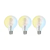 LUUMR Dæmpbar Led-Pære|Filament Pære > Smart LED E27 G95 7W ZigBee Philips Hue sæt med 3 stk