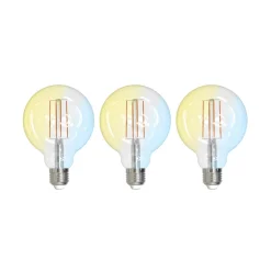 LUUMR Dæmpbar Led-Pære|Filament Pære > Smart LED E27 G95 7W ZigBee Philips Hue sæt med 3 stk