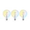 LUUMR Dæmpbar Led-Pære|Filament Pære > Smart LED E27 G125 7W ZigBee Philips Hue sæt med 3 stk