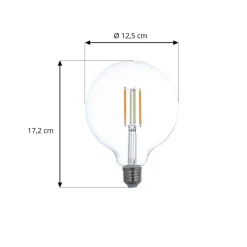 LUUMR Dæmpbar Led-Pære|Filament Pære > Smart LED E27 G125 7W ZigBee Philips Hue sæt med 3 stk