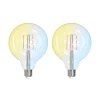 LUUMR Smarte Lyskilder > Smart LED E27 G125 7W ZigBee Philips Hue sæt med 2 stk