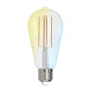 Filament Pære|Smarte Lyskilder ^ LUUMR Smart LED E27 ST64 7W klar ZigBee Hue Tuya