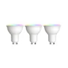 Dæmpbar Led-Pære|Smarte Lyskilder ^ LUUMR Smart LED GU10 plast 4,7W RGBW CCT Tuya opal sæt med 3 stk