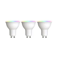 Dæmpbar Led-Pære|Smarte Lyskilder ^ LUUMR Smart LED GU10 plast 4,7W RGBW CCT Tuya opal sæt med 3 stk