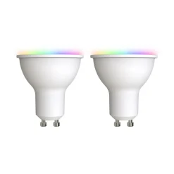 LUUMR Dæmpbar Led-Pære|Smarte Lyskilder > Smart LED GU10 plast 4,7W RGBW CCT Tuya opal sæt med 2 stk