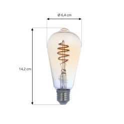 LUUMR Dæmpbar Led-Pære|Smarte Lyskilder > Smart LED-pære E27 ST64 ravfarvet 4,9 W Tuya WLAN