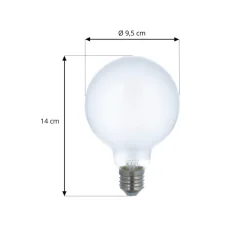 Dæmpbar Led-Pære|Smarte Lyskilder ^ LUUMR Smart LED-pære mat E27 G95 7W Tuya WLAN CCT